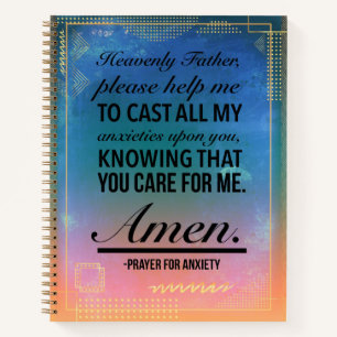 Spiral Notitieboek met een gebed voor angst