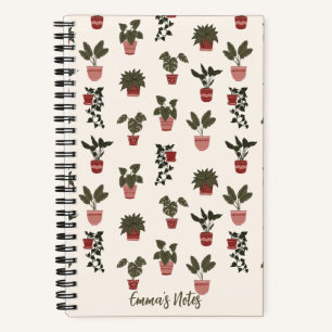 Spiral notitieboek met potplant leuk dagboek