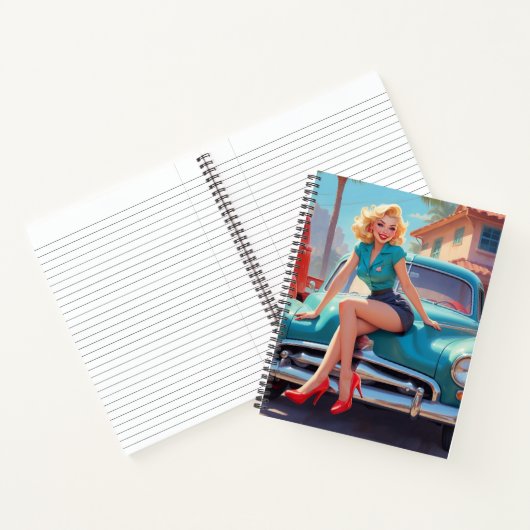Spiral Notitieboek Pin-Up Art Blonde (Binnen)