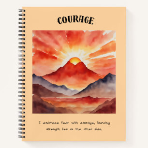 Spiral Notitieboek voor Courage Affirmation