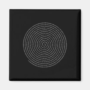Spiral Numbers Pi Day Vrouwen Magneet