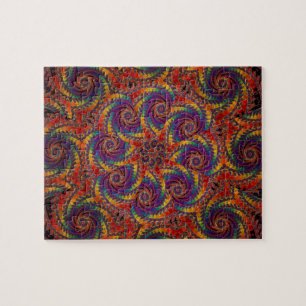 Spiral Octopus Psychedelic Rainbow Fractal Art Legpuzzel