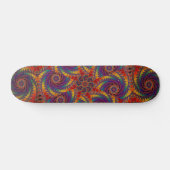 Spiral Octopus Psychedelic Rainbow Fractal Art Skateboard (Horizontaal)