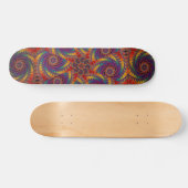 Spiral Octopus Psychedelic Rainbow Fractal Art Skateboard (Horizontaal)
