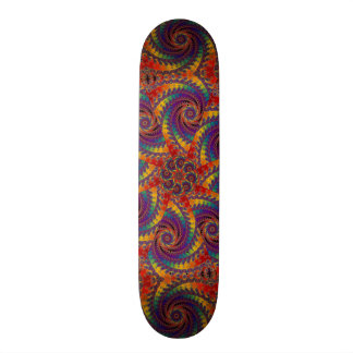 Spiral Octopus Psychedelic Rainbow Fractal Art Skateboard