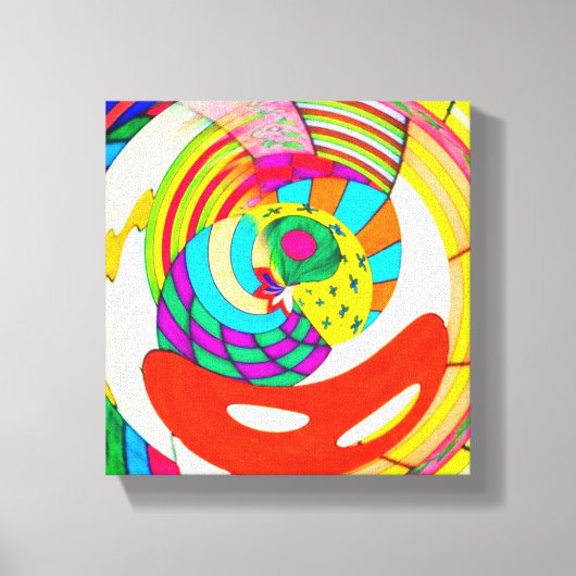 Spiral of Lines and Colors Canvas Afdruk (Voorkant)