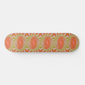Spiral Oranje Green Pattern Skateboard Deck (Horizontaal)