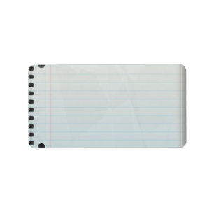 Spiral papier voor notebooks etiket