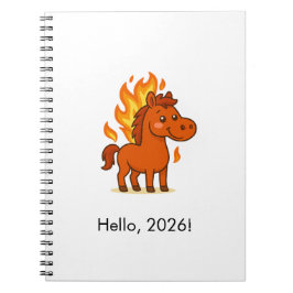 Spiral Photo Notebook with a red horse Notitieboek