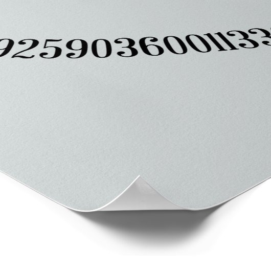 Spiral Pi Click Customize Poster (Hoek)