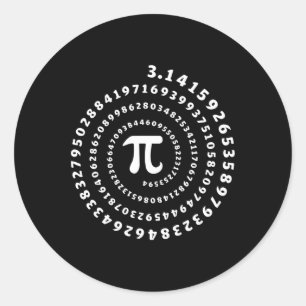 Spiral Pi Shirt Pi Dag Wiskunde Lover Ronde Sticker