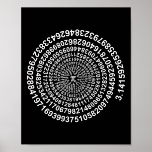 Spiral Pi Wiskunde Shirt Poster