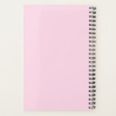Spiral Planner avec Fleurs sur arrière - plan rose (Dos)