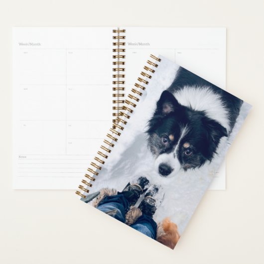 Spiral Planner- Cute Dog (Devant avec enveloppe)