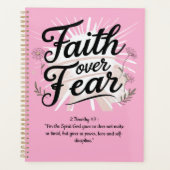 Spiral Planner with 2 Timothy 1:7Bible Verse (Devant)
