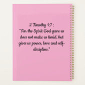 Spiral Planner with 2 Timothy 1:7Bible Verse (Dos)