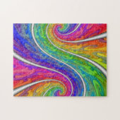 Spiral Rainbow schitterend moeilijk design Legpuzzel (Horizontaal)