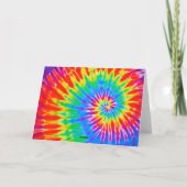 Spiral Rainbow Tie Dye Bonne carte d'anniversaire (Dos)