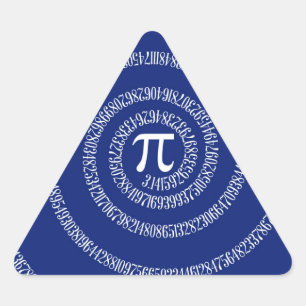 Spiral Rings voor Pi op Navy Blue Driehoek Sticker