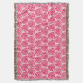 Spiral Seashell Block Print, Coral Pink & Fuchsia Deken (Voorkant Verticaal)