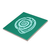 Spiral Seashell, Turquoise en Aqua Tegeltje (Zijkant)