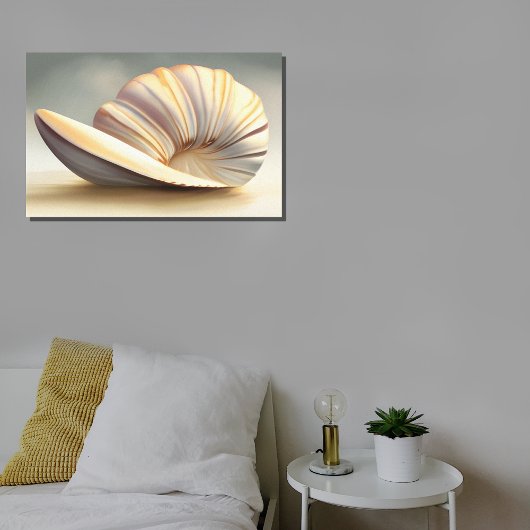 Spiral Shell Ocean Home Decor Canvas Afdruk