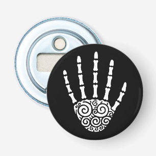 Spiral Skeleton Hand Button Flesopener