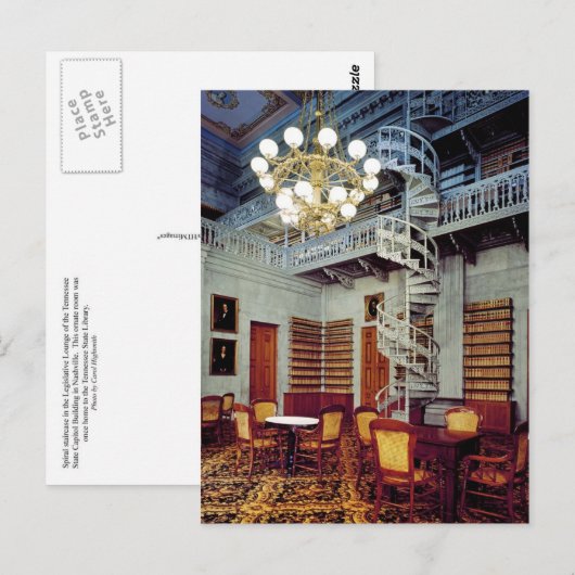 Spiral Staircase, Tennessee State Capitol Building Briefkaart (Voorkant / Achterkant)
