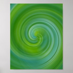 Spiral Swirl - Groen Poster