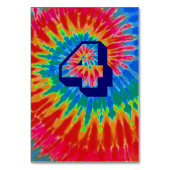 Spiral Tie Dye Trouwtafel Vier Kaart (Achterkant)