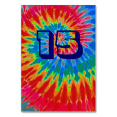 Spiral Tie Dye Trouwtafel Vijftien Kaart (Achterkant)