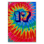 Spiral Tie Dye Wedingstabel zeventien Kaart (Achterkant)