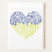 Spiral tourbillons mehandi coeur drapeau ukrainien (Dos)