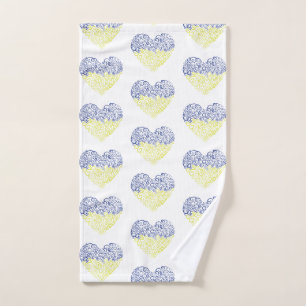 Spiral tourbillons mehandi coeur drapeau ukrainien