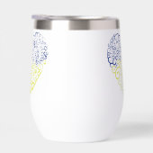 Spiral tourbillons mehandi coeur drapeau ukrainien (Droite)