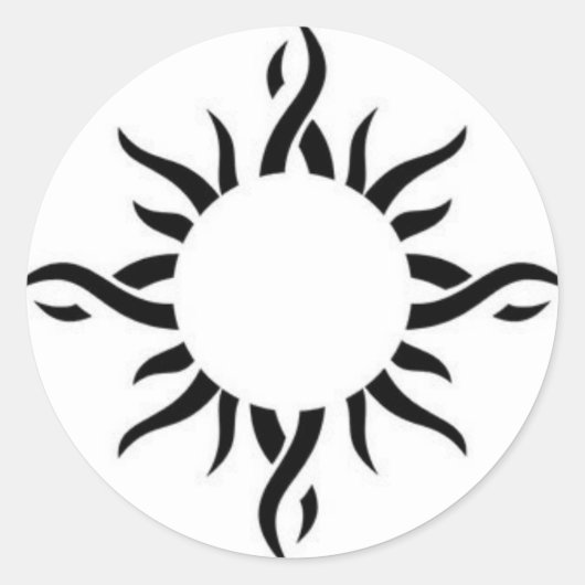 Spiral Tribal Sun Sticker (Voorkant)