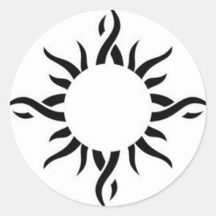 Spiral Tribal Sun Sticker