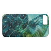 Spiral Turquoise Conch Shell Case-Mate iPhone Case (Achterkant (Horizontaal))