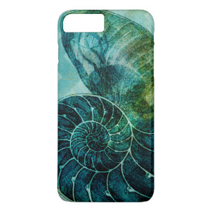 Spiral Turquoise Conch Shell iPhone 8 Plus / 7 Plus Hoesje