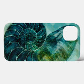 Spiral Turquoise Conch Shell Case-Mate iPhone Case (Achterkant (horizontaal))