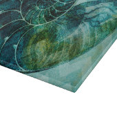 Spiral Turquoise Conch Shell Snijplank (Hoek)