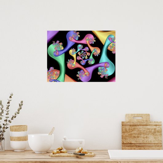 Spiral van Spoons Poster (Keuken)