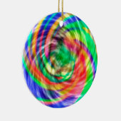 Spiral Vibes Tie Dye Kerstannament Keramisch Ornament (Rechts)