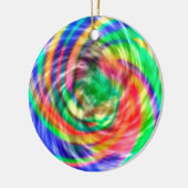 Spiral Vibes Tie Dye Kerstannament Keramisch Ornament (Links)