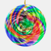 Spiral Vibes Tie Dye Kerstannament Keramisch Ornament (Achterkant)