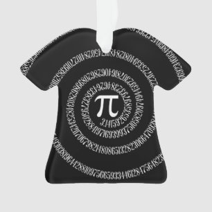 Spiral voor pi-cijfers op zwart ornament