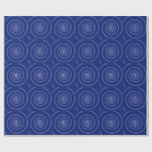 Spiral voor Pi op Navy Blue Decor Cadeaupapier (Vlak)