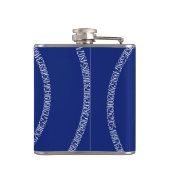 Spiral voor Pi op Navy Blue Decor Heupfles (Achterkant)