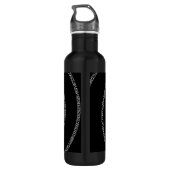 Spiral voor Pi op zwarte stijl Waterfles (Achterkant)