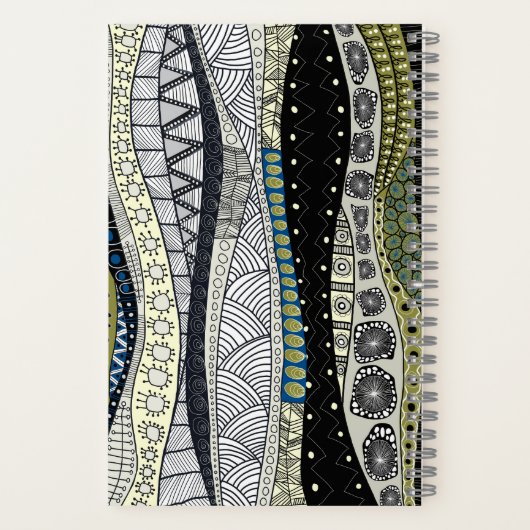 Spiral Zen Waves Notebook Notitieboek (Achterkant)